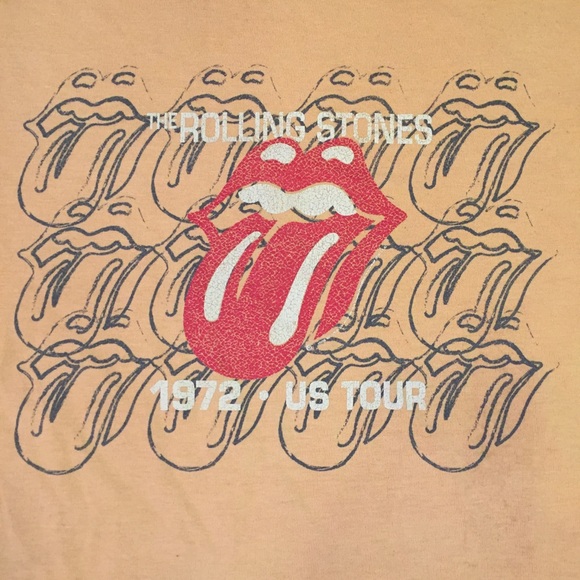 Rare Vintage Rolling Stones 1972 US Tour Band Tee - Picture 2 of 7